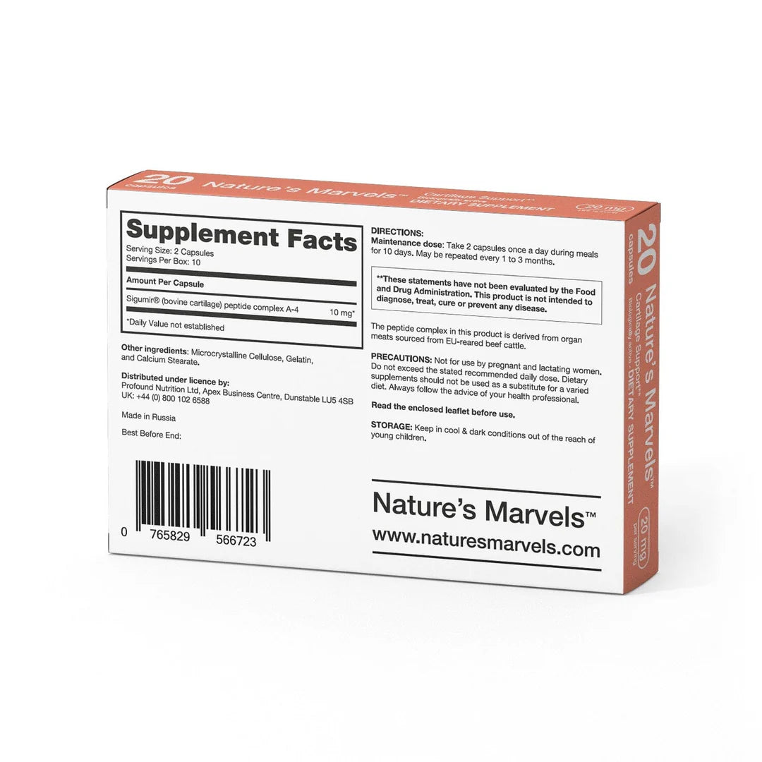 Nature’s Marvels – Cartilage Bioregulator with Sigumir 20 Caps