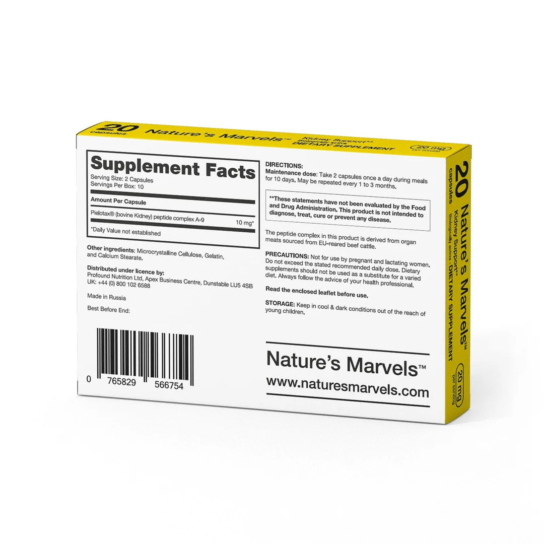Nature’s Marvels – Kidney Bioregulator with Pielotax 20 Caps